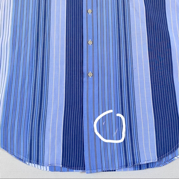 RALPH LAUREN Classic 100% Cotton Stripe Men’s Blaire Shirt, Size Large - Picture 14 of 14